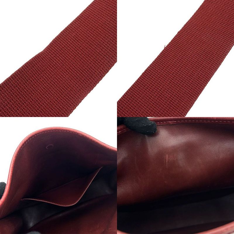 Hermes Shoulder Bag Shoulder Evelyne 1PM □F Engraved Vibrato Bordeaux Leather