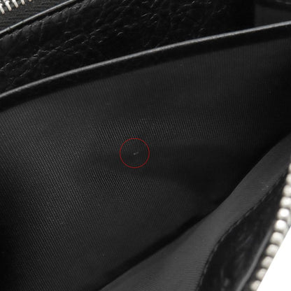 Balenciaga Long Wallet Round Zipper Graffiti Leather Black Silver Hardware