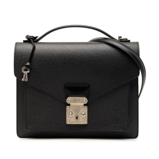 Louis Vuitton Taiga Monceau 2-Way Shoulder Bag Ardoise Black