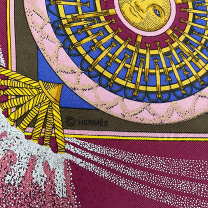 Hermes Scarf Silk Carre 90 Feux D'artifice Purple — view 7