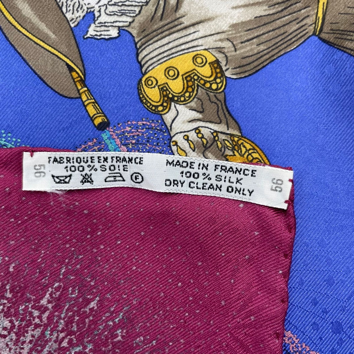 Hermes Scarf Silk Carre 90 Feux D'artifice Purple — view 8