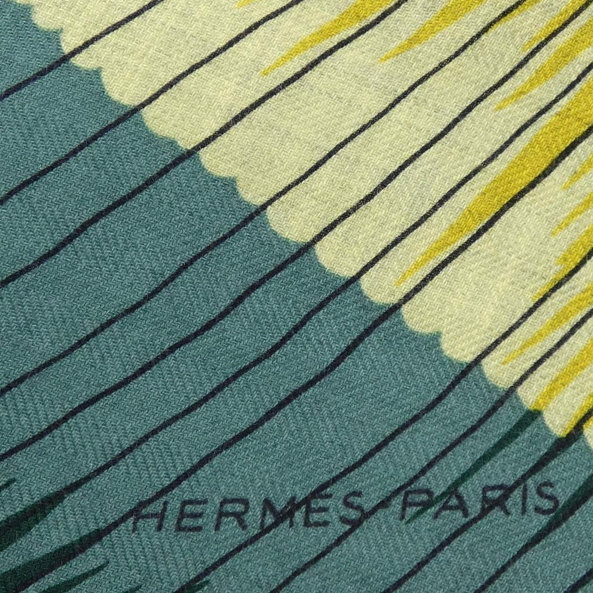 Hermes Cheval Punk Losange Stole Gray Green — view 4