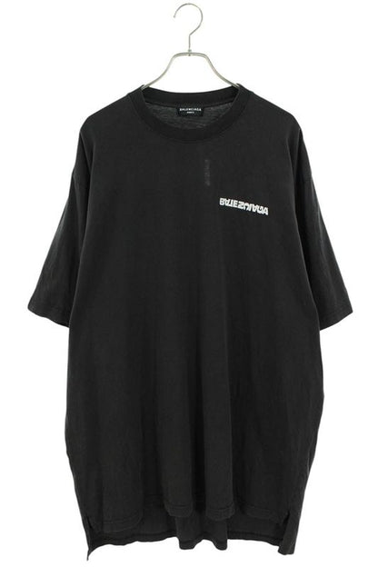 Balenciaga 21AW 675016 Tlvb3 Turning Logo Oversized T-shirt Men's 5