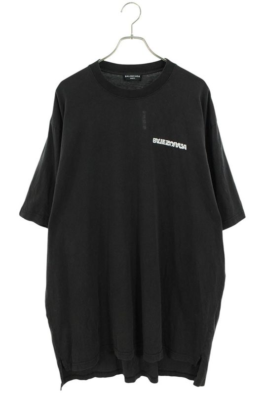 Balenciaga 21AW 675016 Tlvb3 Turning Logo Oversized T-shirt Men's 5
