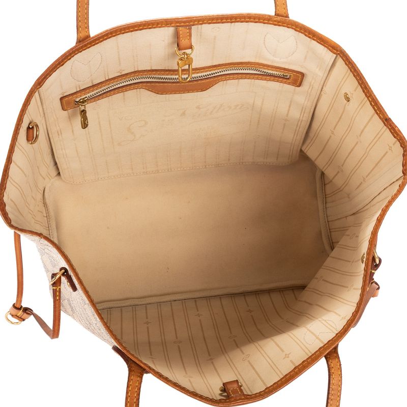 Louis Vuitton Neverfull White Damier Azure AB