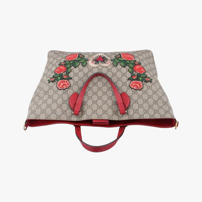 Guccigg Supreme Beige Red And Multicolor PVC Coated Canvas 453705 G020867460