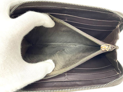 Bottega Veneta Intrecciato Leather Round Zipper Long Wallet Long Wallet