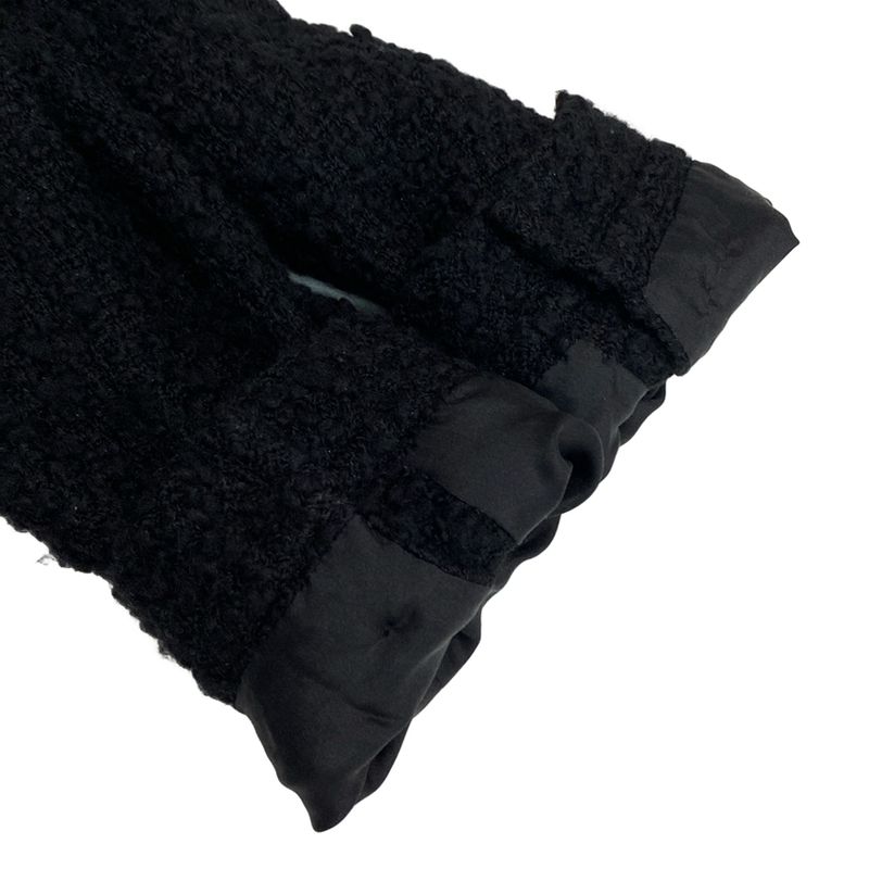 Chanel Coat Size 36 S Womens P46625 Black Tweed / Seventh Sleeve / Autumn /