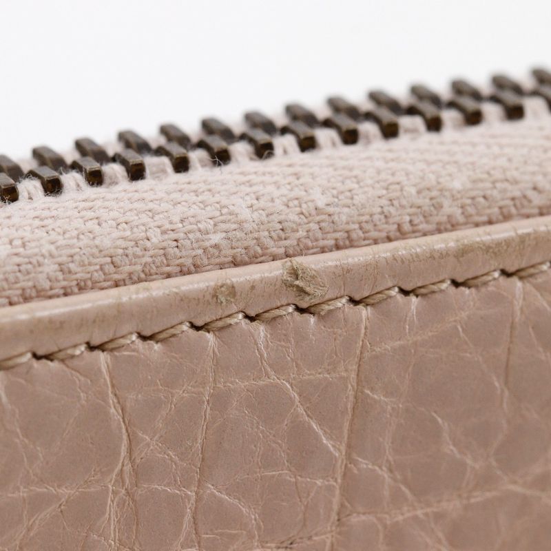 Balenciaga Classic Continental 253036 Calf Beige Pink Ladies Long Wallet