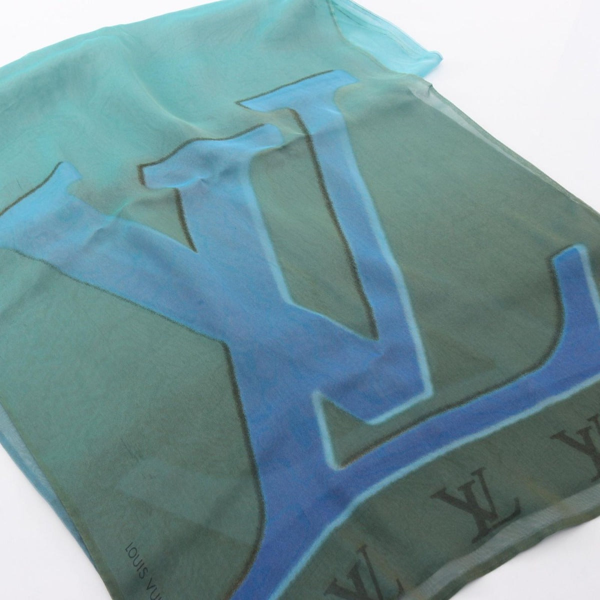 Louis Vuitton Scarf LV Logo Silk — view 8