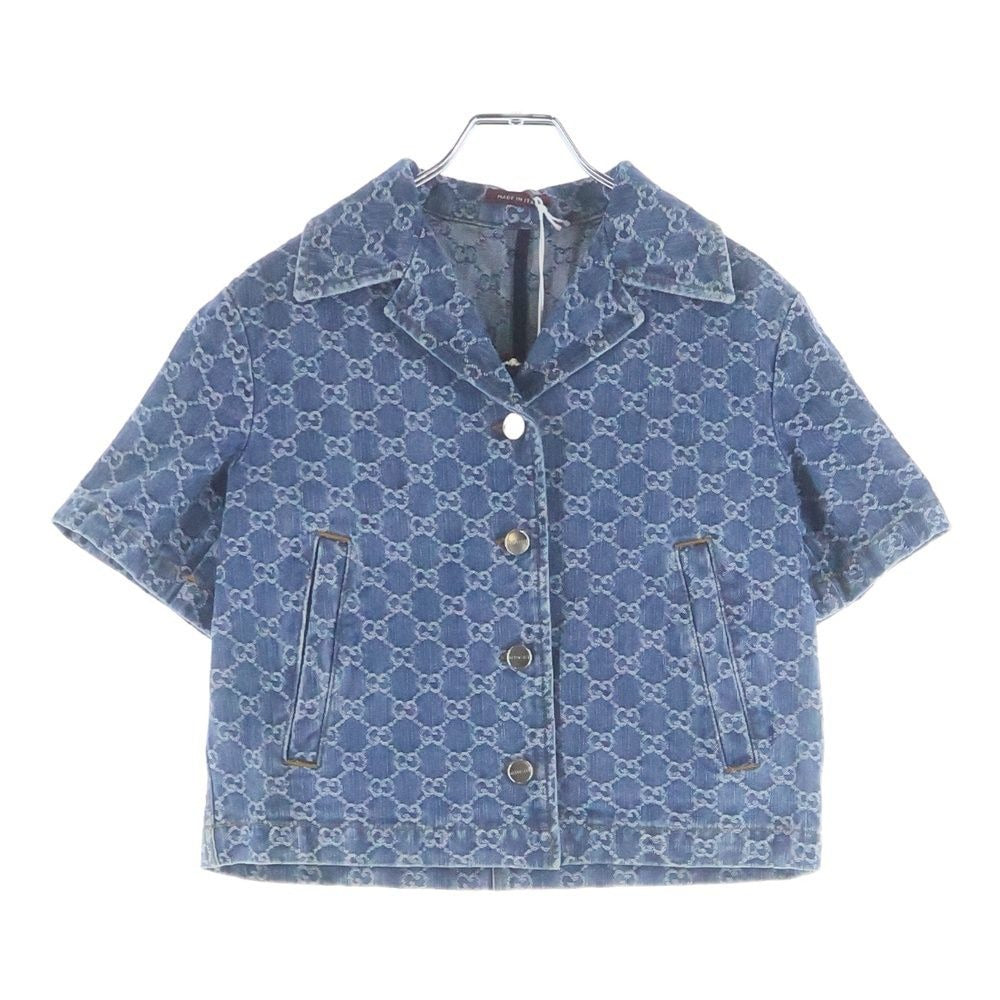 Gucci GG Jacquard Denim Jacket Indigo
