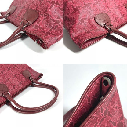 Celine Shoulder Bag Logo Sarky Pvc/leather Red