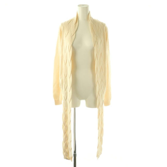 Loewe Wool Knit Cardigan S Yellow Beige