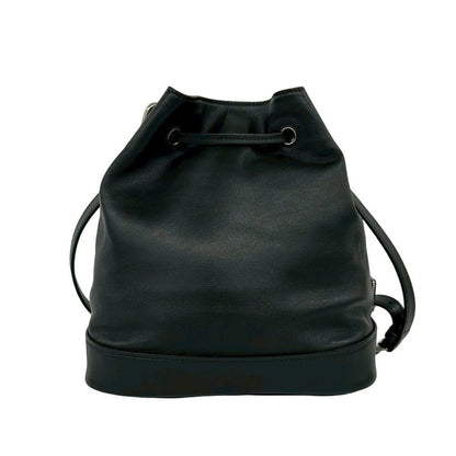 Prada Triangle Logo Tassel Leather Drawstring Shoulder Bag Pochette Crossbody — view 3