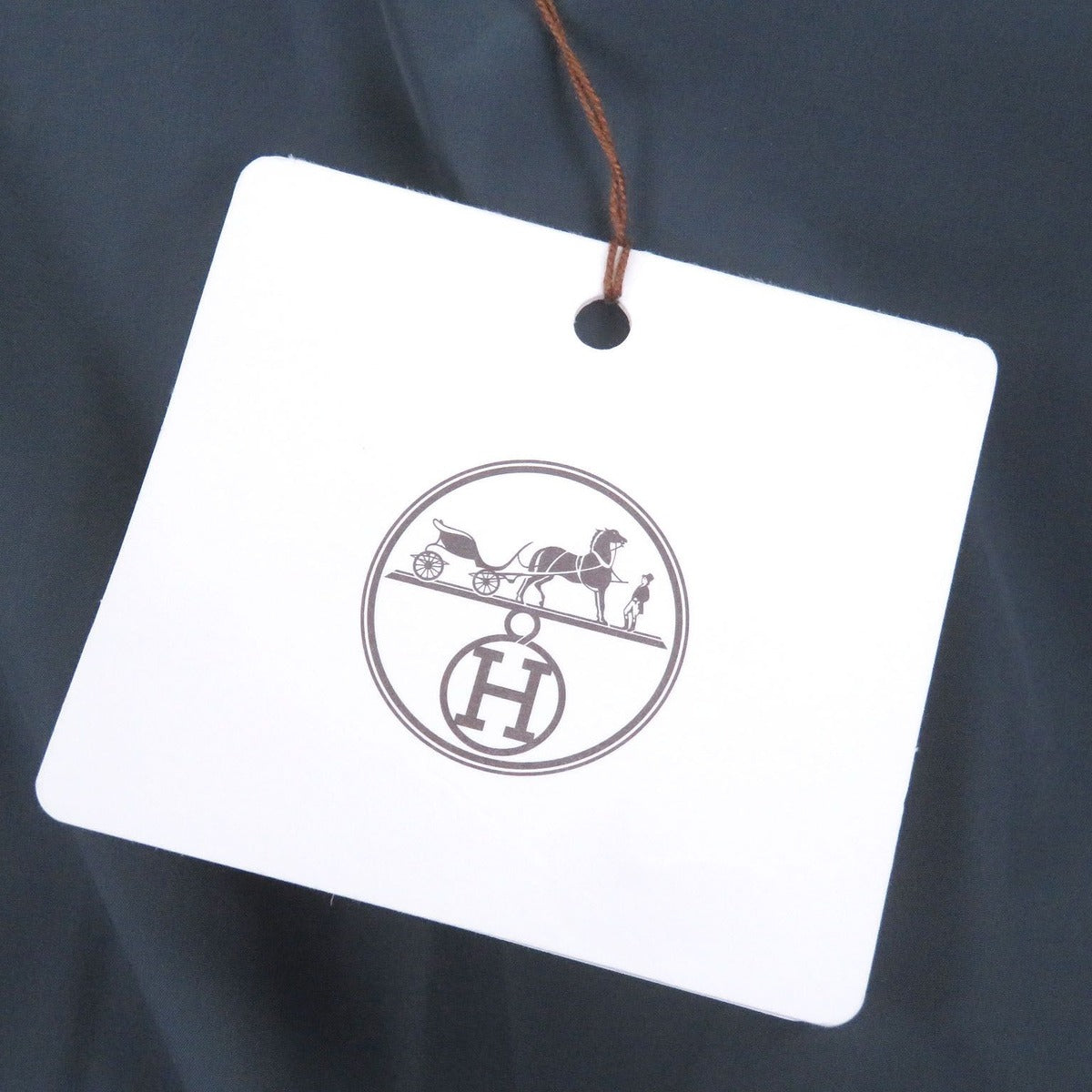 Hermes Logo Zip Packable Up Nylon Vest Gilet Green 46 — view 12