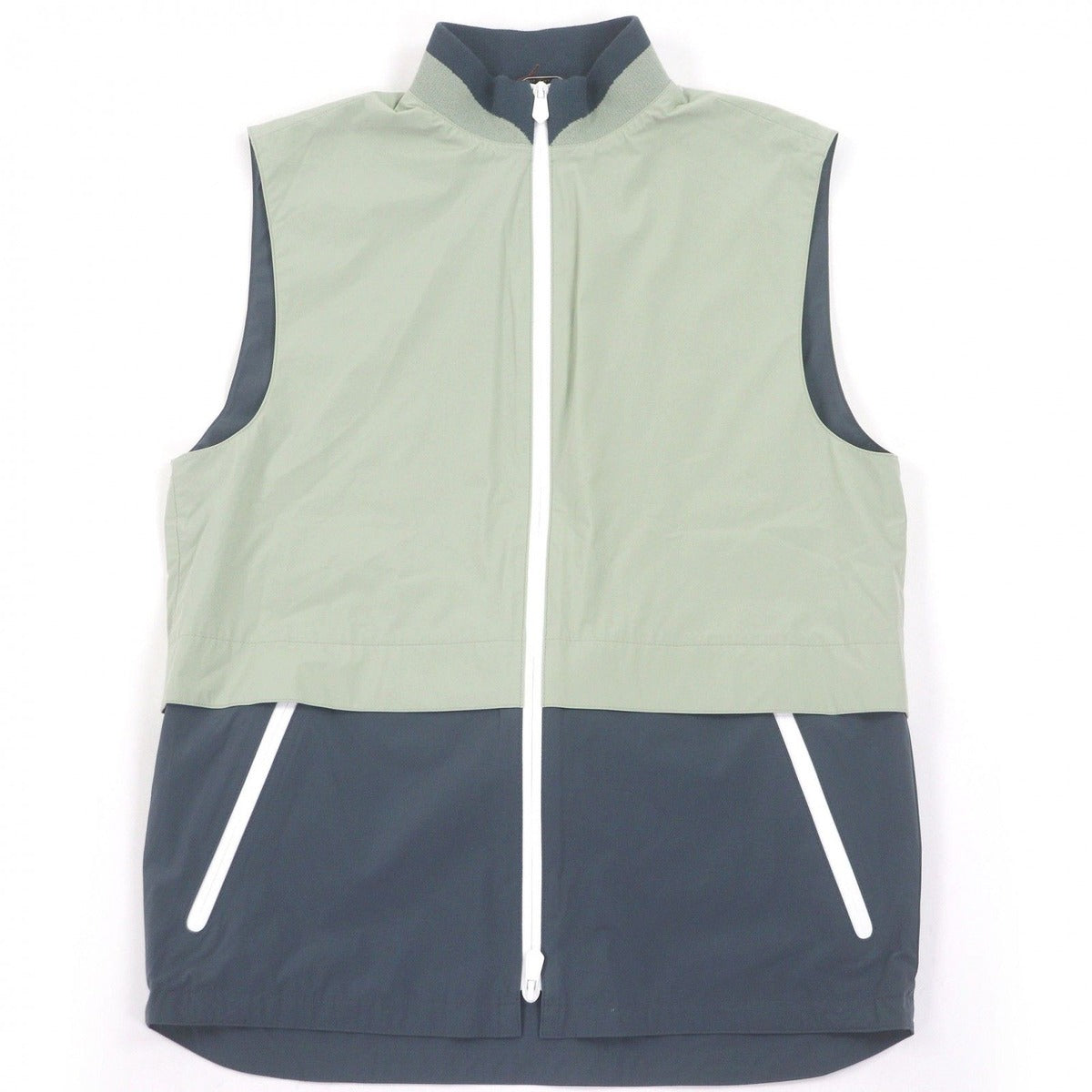 Hermes Logo Zip Packable Up Nylon Vest Gilet Green 46