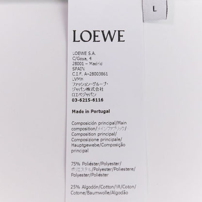 Loewe Cropped Draped T-Shirt Asymmetrical Deformed Cut and Sewn L White Women's