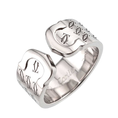 Cartier C2 49 Ring 18k WG White Gold 750 2C Christmas Limited 2C