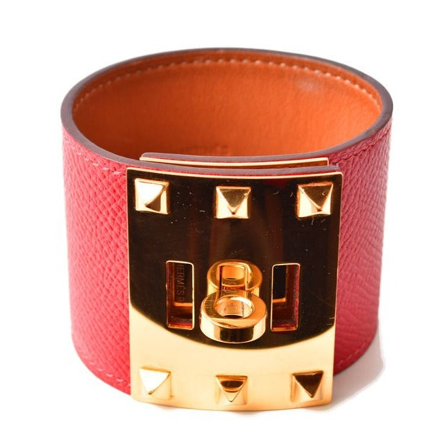 Hermes Bangle Bracelet Extreme Vaux Epson Rouge