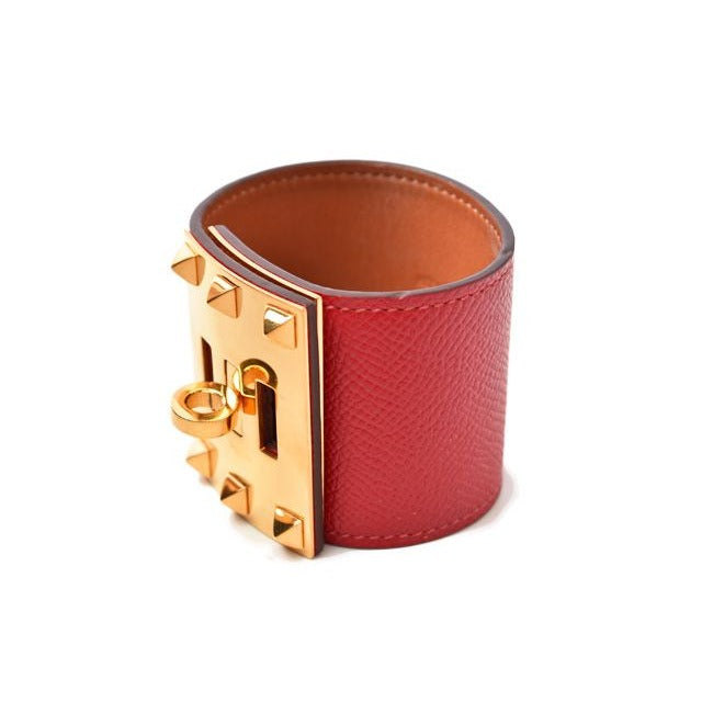 Hermes Bangle Bracelet Extreme Vaux Epson Rouge — view 8