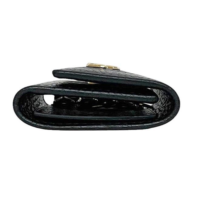 Gucci 6ring Key Case Black Marmont 456118 Excellent Condition Leather
