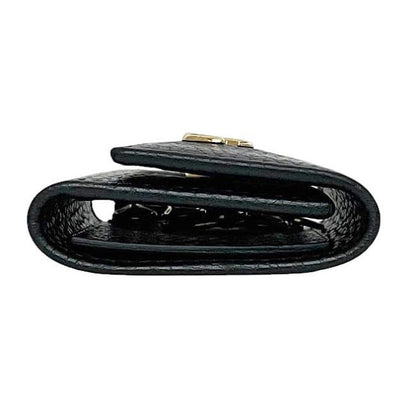 Gucci 6ring Key Case Black Marmont 456118 Excellent Condition Leather