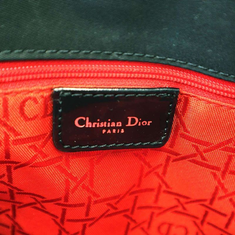 Christian Dior Vintage Quilted Cannage Tote Bag Black