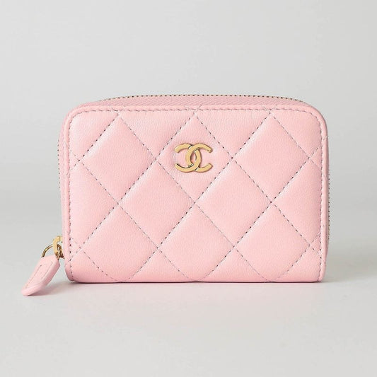Chanel Coin Case Classic Zip Purse Pink