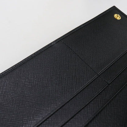Prada Saffiano Triangle Wallet 1mh132 QHH F0002 Long Bifold Leather Women