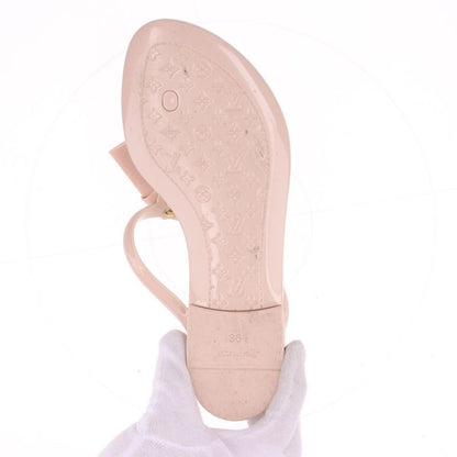 Louis Vuitton Sea Star Line Flat Thong Rubber Flip Flops Women's 36 Pink Beige
