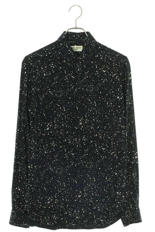 Saint Laurent Paris 15AW 376954 Y891j Splattered Rayon Allover Long Sleeve