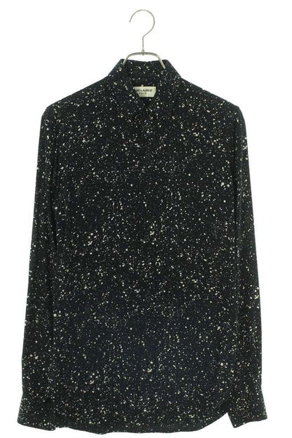 Saint Laurent Paris 15AW 376954 Y891j Splattered Rayon Allover Long Sleeve