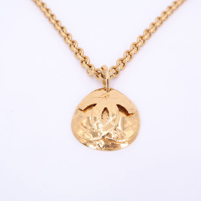 Chanel Chain Long Necklace Coco Mark Gold Accessories 94P Vintage Ladies