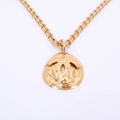 Chanel Chain Long Necklace Coco Mark Gold Accessories 94P Vintage Ladies