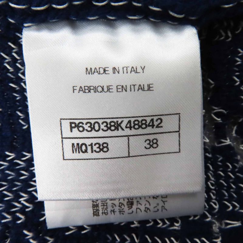 CHANEL P63038 Coco Mark And Floral Pattern Openwork Knit Cardigan With Coco