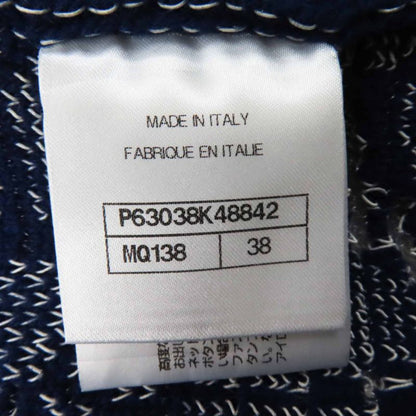 CHANEL P63038 Coco Mark And Floral Pattern Openwork Knit Cardigan With Coco