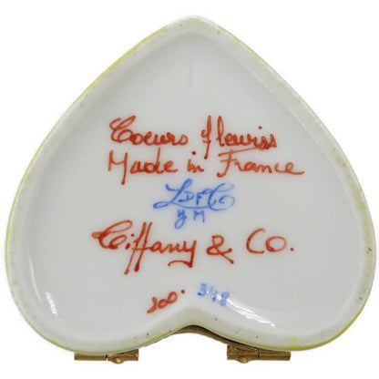 Tiffany & Co Vintage Heart Shape Flower Pottery GP Yellow White Accessory Case