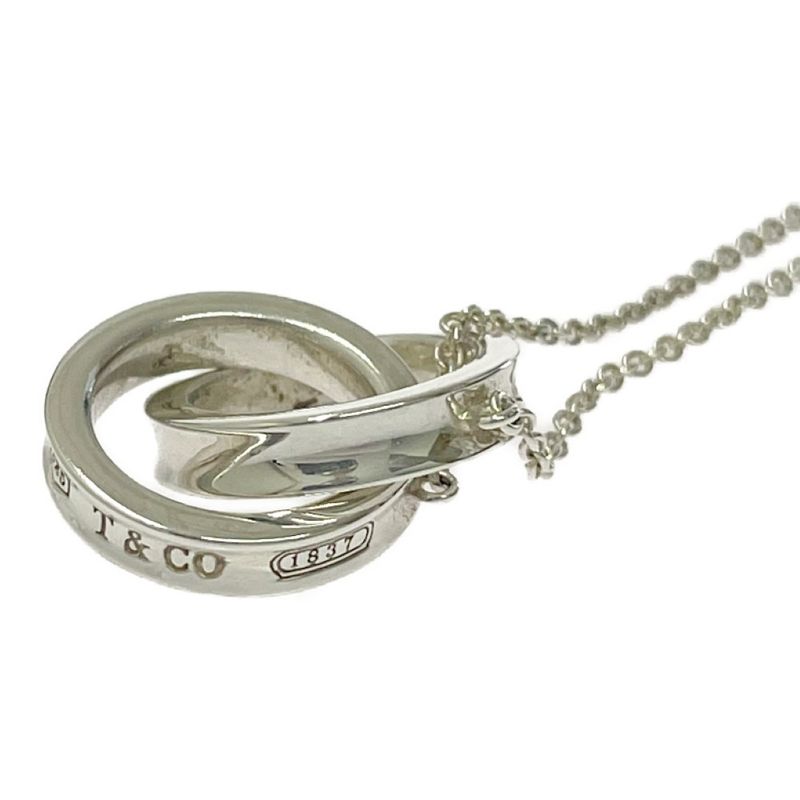 Tiffany & Co Silver 1837 Interlocking Circle Necklace 5.6g 925 Engraved 443242