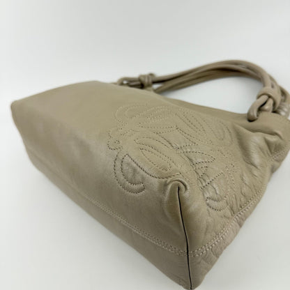 Loewe Anagram Shoulder Bag Beige Leather Vintage — view 11