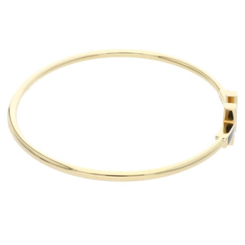 Tiffany & Co T-wire 18K Yellow Gold Onyx Bracelet Men's