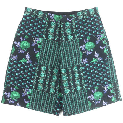  DIOR Homme 293c170a5680 100% Cotton Floral Print Half-pants Black Green 48