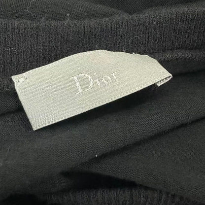 Dior Homme Short Sleeve T-Shirt Bee Embroidery Crew Neck Black Bee Wool — view 4