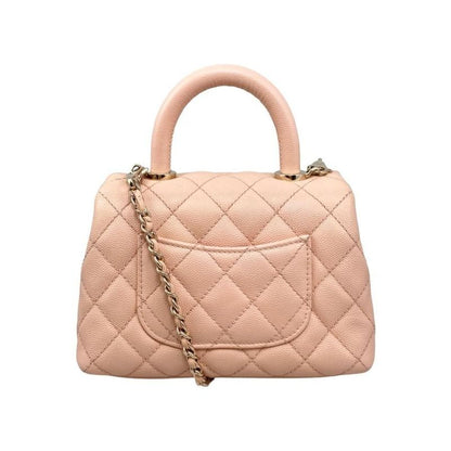 Chanel Handbag Shoulder Bag Coco Handle XXS As2215 Matelasse Caviar Skin Coco