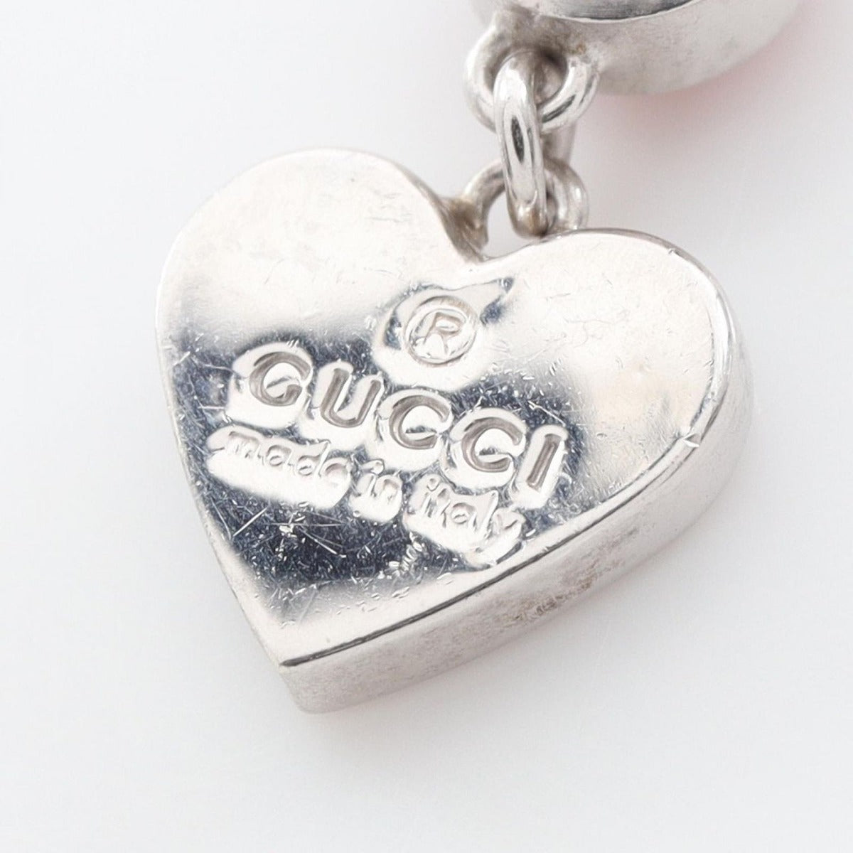 Gucci Necklace Red Heart Silver — view 4
