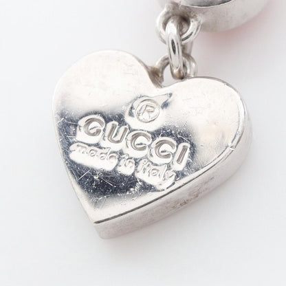 Gucci Necklace Red Heart Silver — view 4