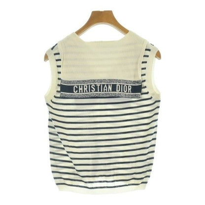 Dior Knit Sweater Silk Cotton White Navy Blue — view 2