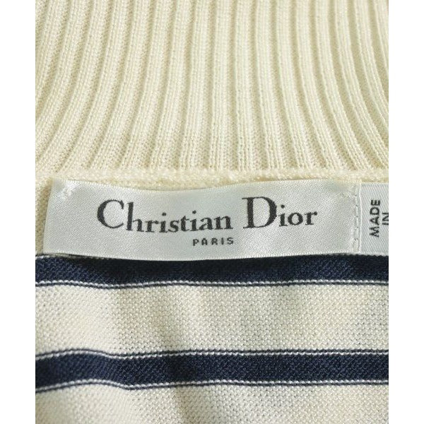 Dior Knit Sweater Silk Cotton White Navy Blue — view 3