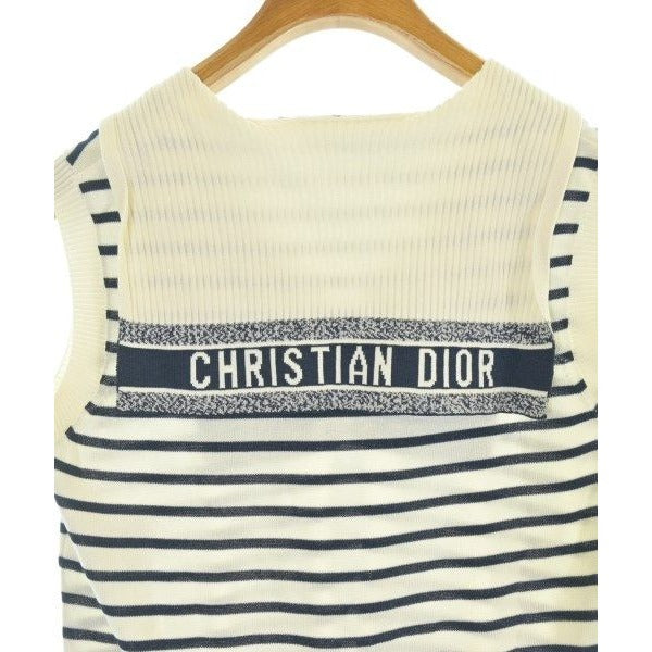 Dior Knit Sweater Silk Cotton White Navy Blue — view 6