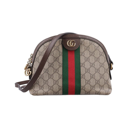 Gucci Ophidia Brown Red Green Canvas Leather Messenger Bag