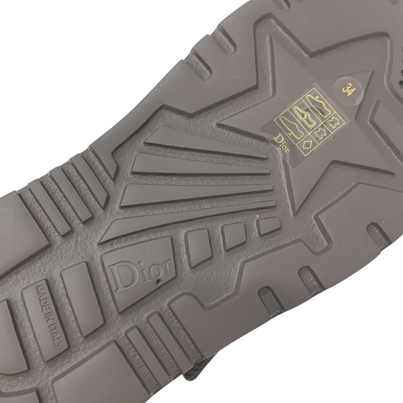 Christian Dioract Sandals Shoes Leather Gray Gold Logo Sports